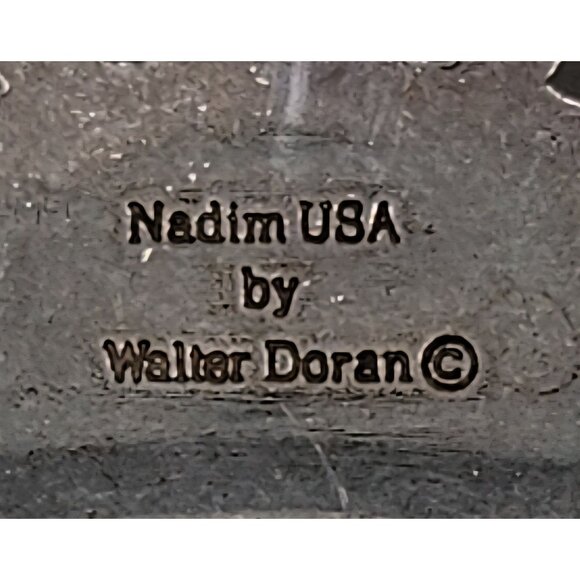 Vintage Walter Doran Western Silver Slotted Buckle 3.5"X3" - Picture 5 of 7